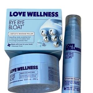 NEW Bye Bye Bloat Depuff and Sculpt Bundle Body Mask Oil Massage Roller Set